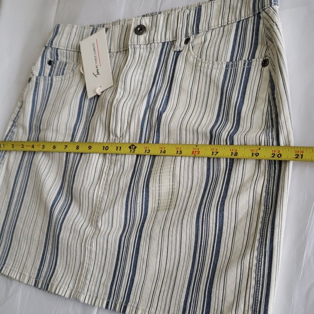 NEW Skirt Jean Classic Striped Denim Business Casual Mini Women's 10, 12 - Picture 12 of 14
